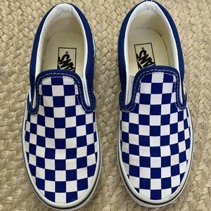 Checkered Vans - Royal Blue